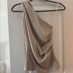 Zara Cream Ribbed Knit Sweater